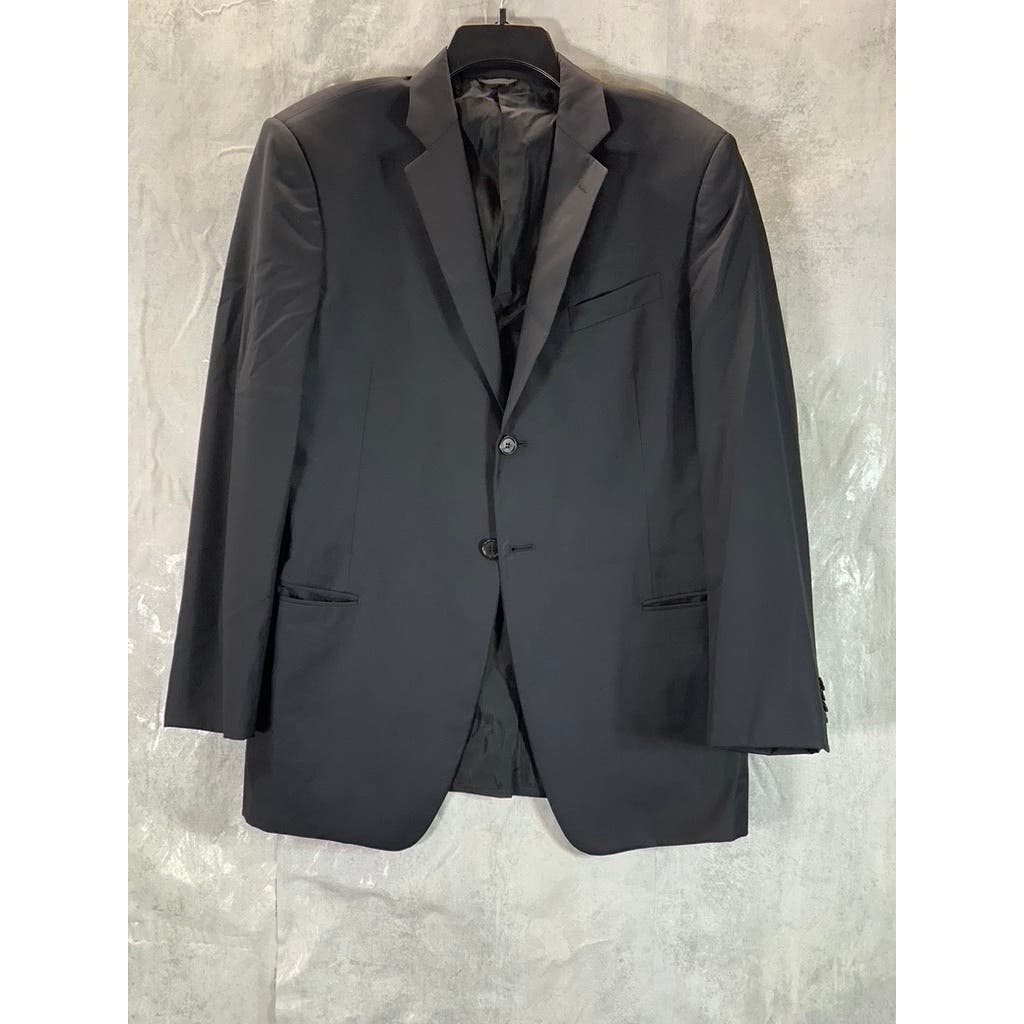 GIORGIO ARMANI Men's Black Solid Basic Two-Button Wool Sport Coat SZ 54 (US 44R)