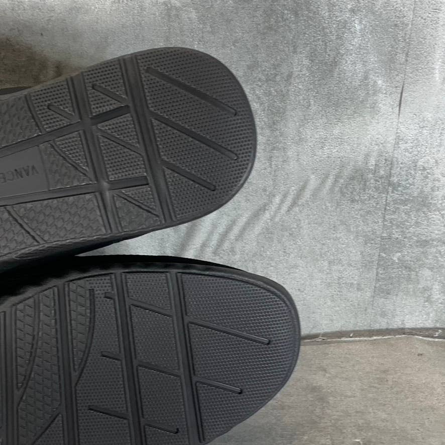 VANCE CO. Men's Black Claxton Tru Comfort Foam Knit Lace-Up Sneakers SZ 9.5