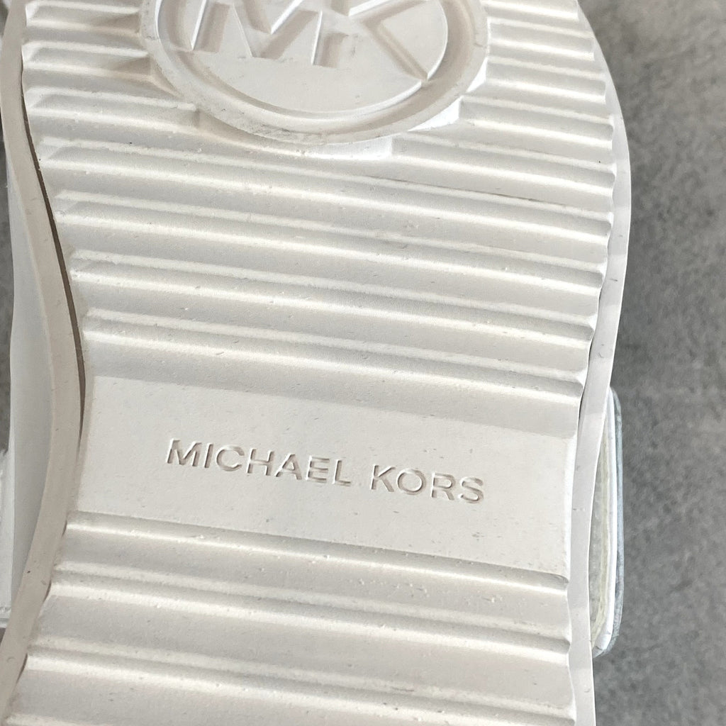MICHAEL MICHAEL KORS Women's White Leather Emmett Lace-Up Platform Sneakers SZ 5