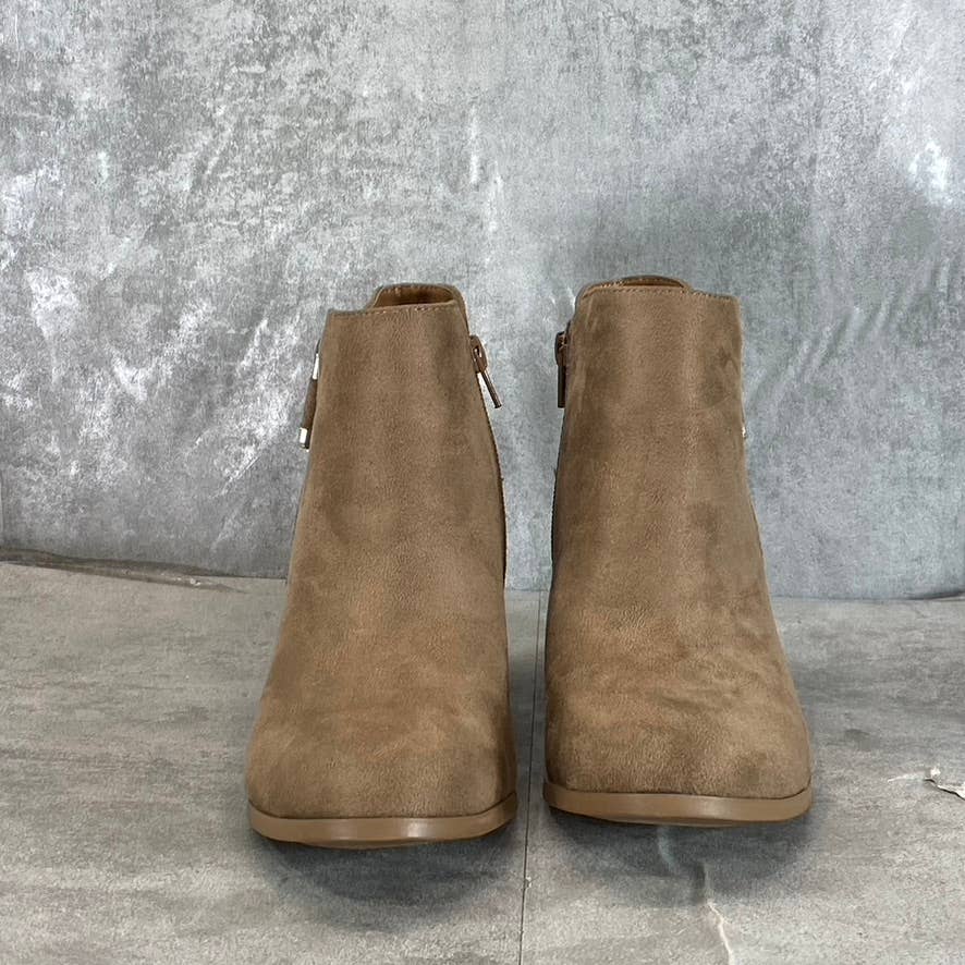 STYLE & CO Women's Taupe Masrinaa Slip-On Block-Heel Ankle Booties SZ 6