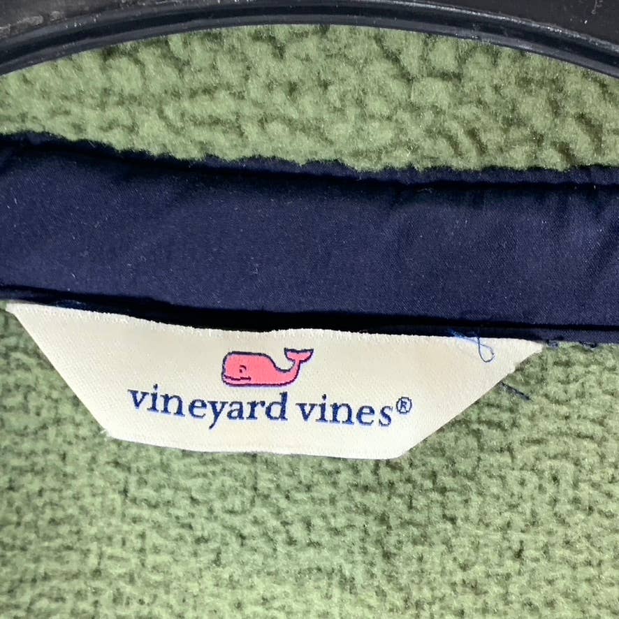 VINEYARD VINES Women's Four Leaf Clover Sherpa Button-Up Shirt Jacket SZ NA