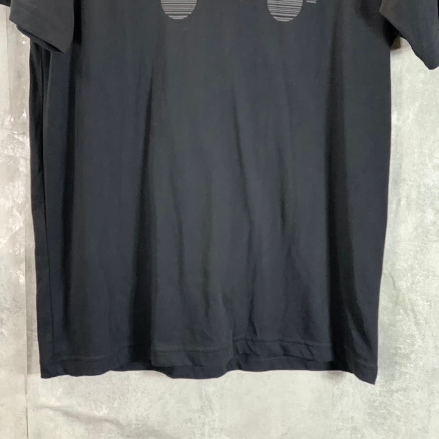 TRAVIS MATHEW Men's Black Mapes Race You Graphic Crewneck T-Shirt SZ L