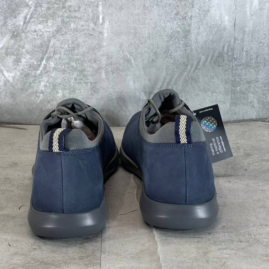 THOMAS & VINE Men's Navy Leather Hyde Tru Comfort Foam Lace-Up Sneakers SZ 10