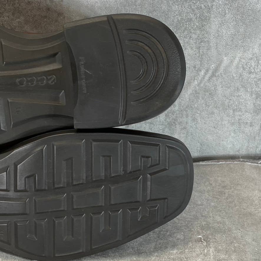 ECCO Men's Cognac Leather Helsinki 2 Apron-Toe Slip-On Loafers SZ 7/7.5