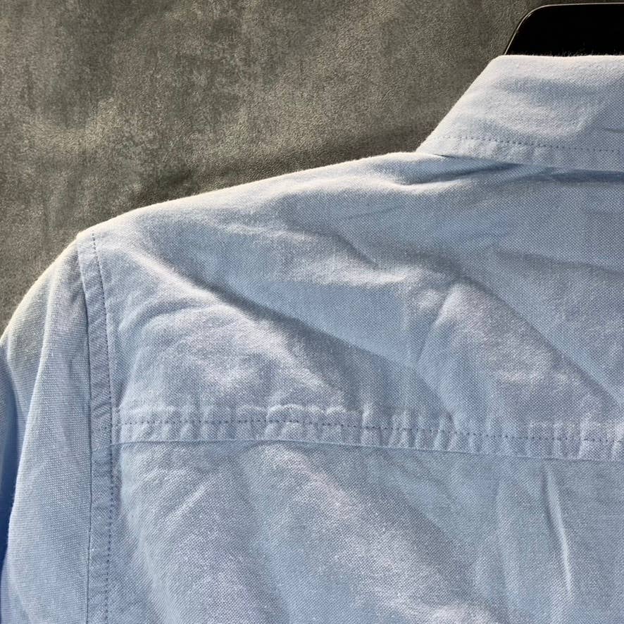 VINEYARD VINES Women's Light Blue Solid Button-Up Long-Sleeve Oxford Shirt SZ 8