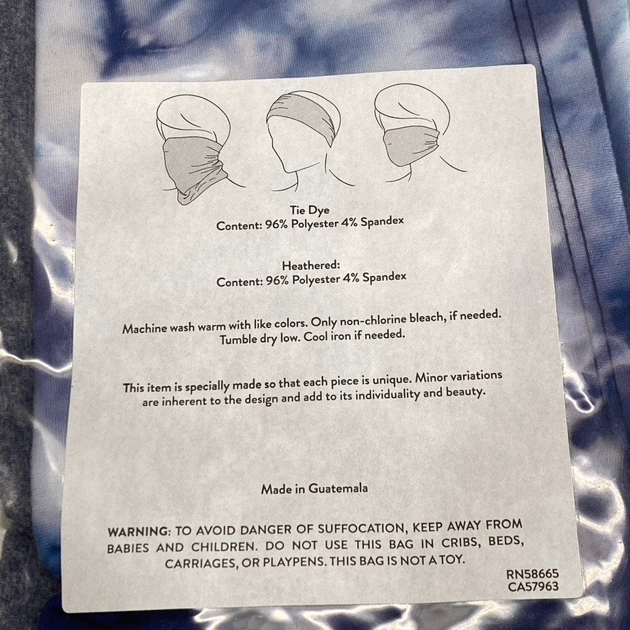 NORDSTROM Kids Gray-Navy Tie-Dye 2-Pack Neck Gaiter SZ OS
