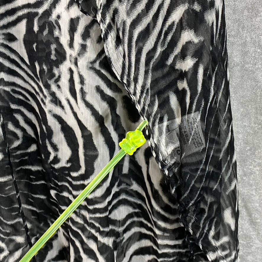 INC INTERNATIONAL CONCEPTS Women's Black/White Zebra Topper SZ OS