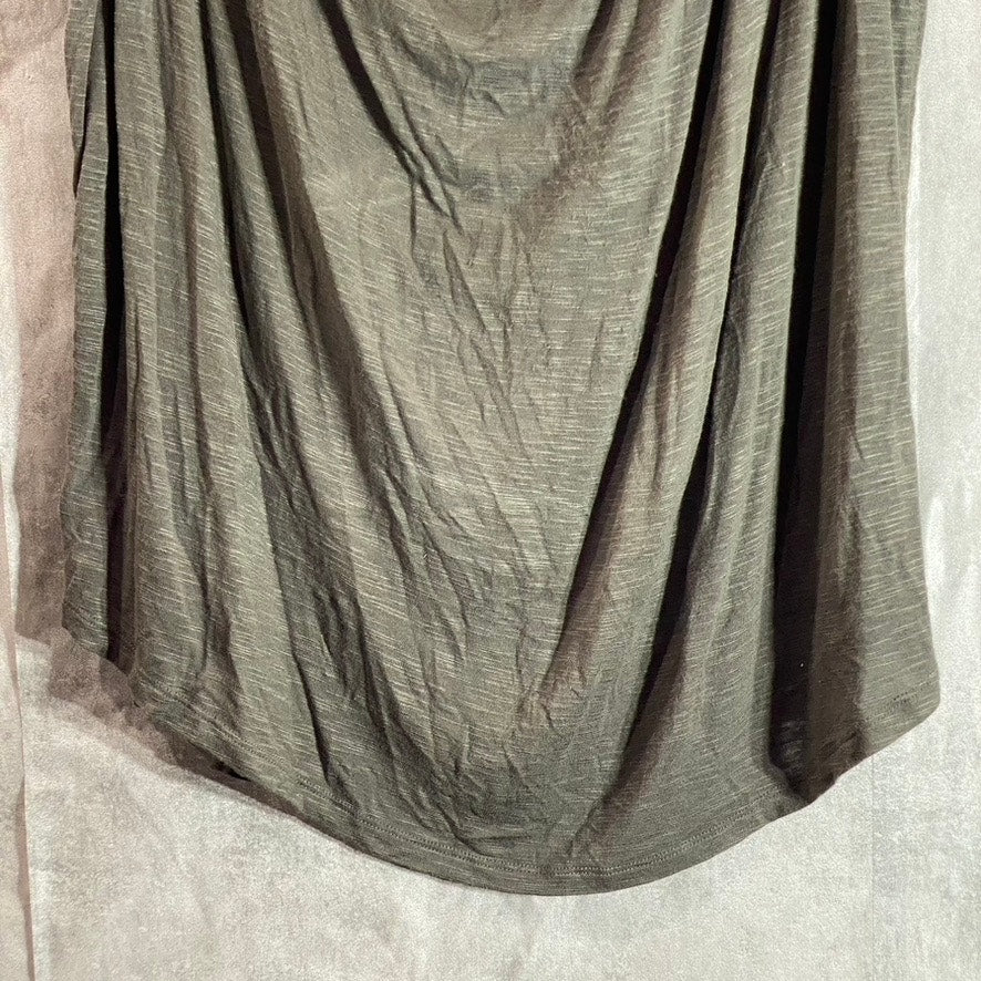 HALOGEN Women's Plus Size Grey Beluga Drape Neck Sleeveless Top SZ 1X