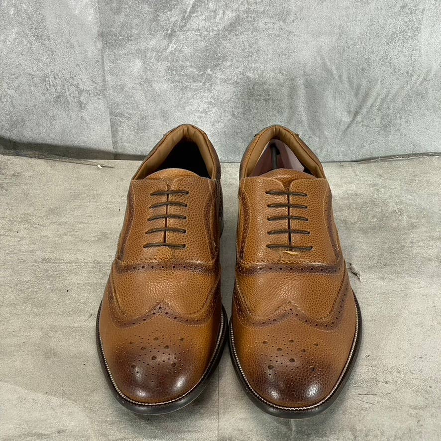 THOMAS & VINE Men's Cognac Garland Tru Comfort Foam Oxford Dress Shoes SZ 13