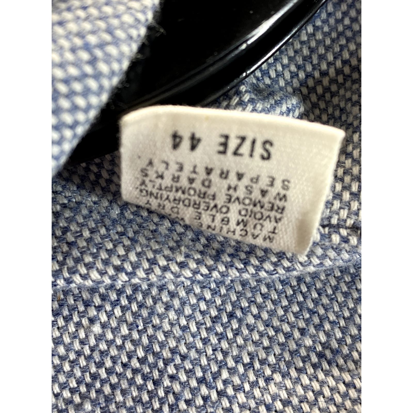 MAVERICK BLUE BELL Men's Vintage Light Blue Textured Button-Up Denim Jacket SZ44