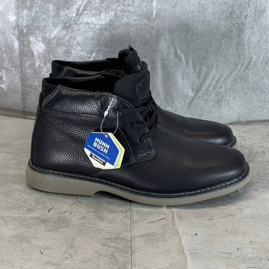 NUNN BUSH Men's Black Tumbled Leather Otto Plain Toe Lace-Up Chukka Boots SZ 7