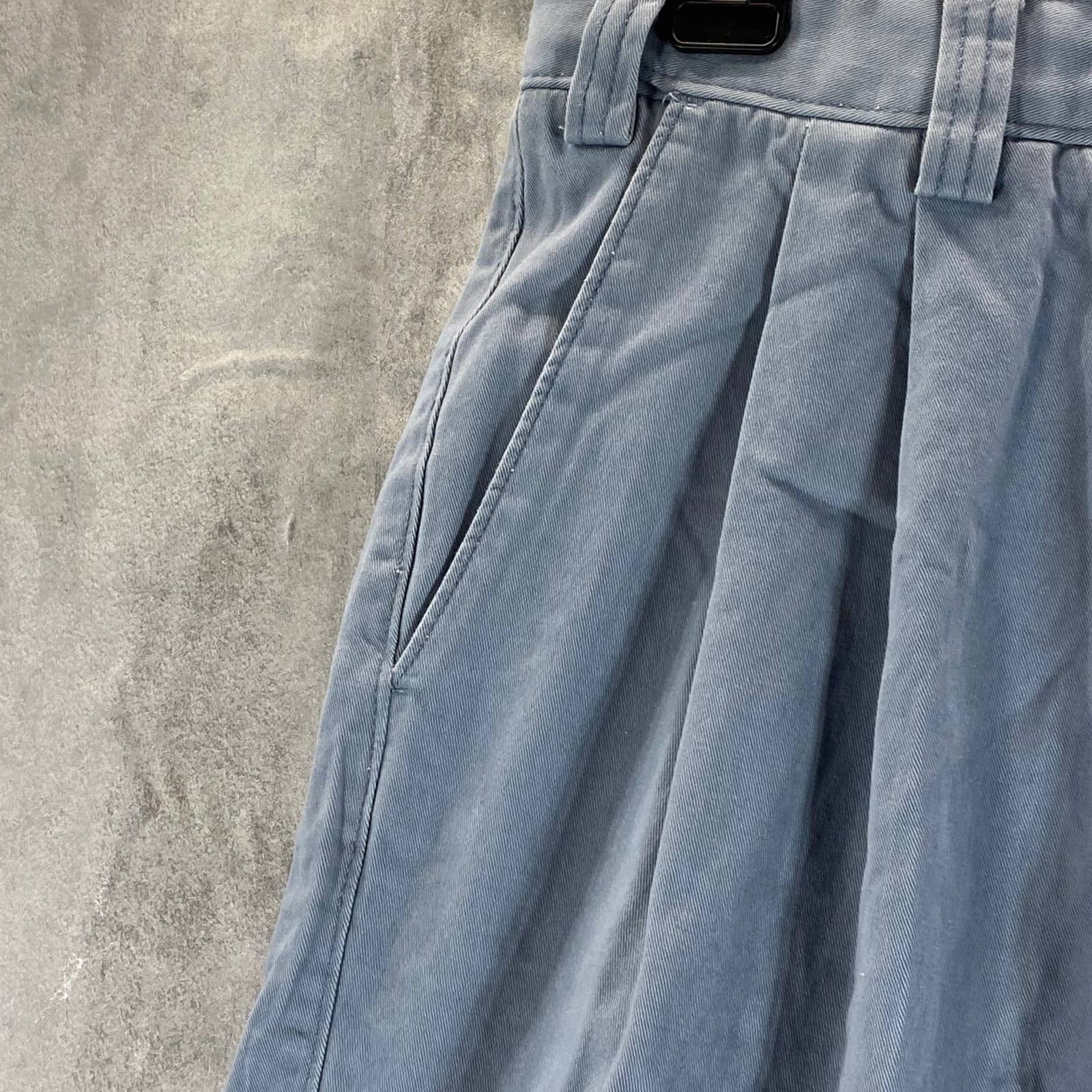 GEOFFREY BEENE Men's Blue Pleated Chino Shorts SZ 32