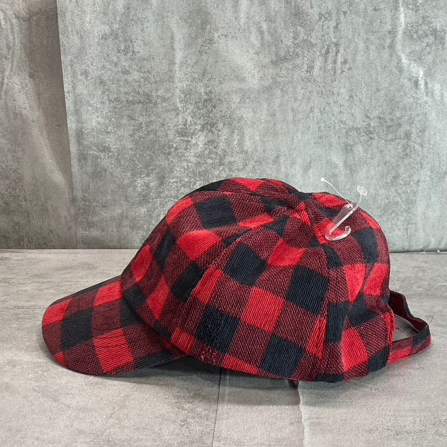 FRANCESCA'S Women's Red Angelina Buffalo Plaid Baseball Hat SZ OS