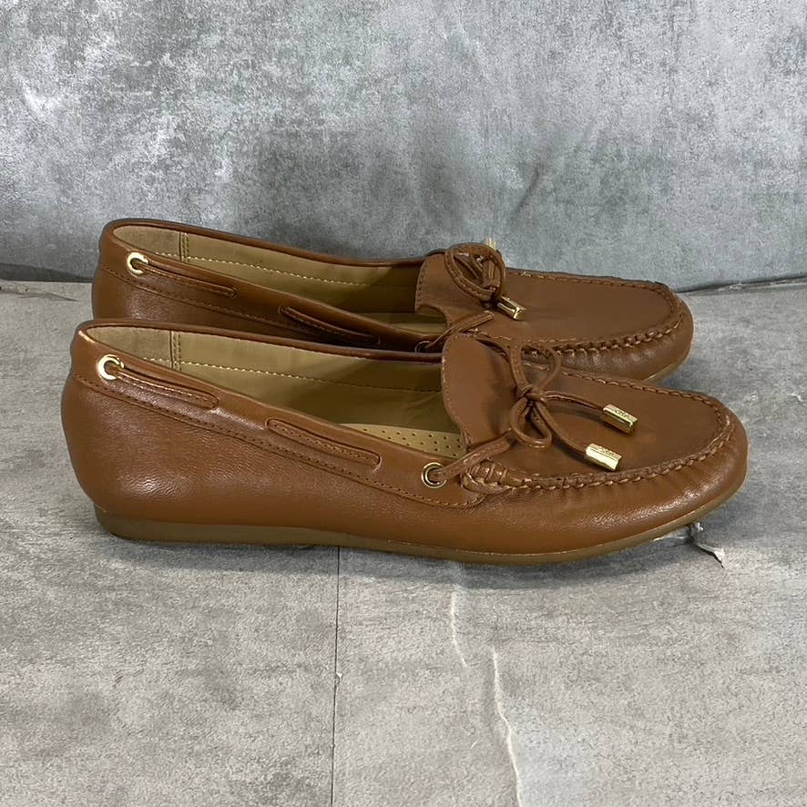 MICHAEL MICHAEL KORS Women's Luggage Brown Leather Sutton Moccasin Loafers SZ6.5