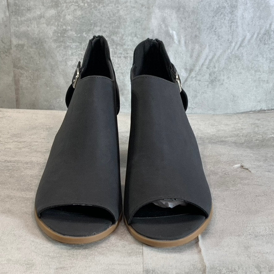 STYLE & CO Women's Black Jennaa Peep-Toe Cut-Out Block-Heel Shooties SZ 11