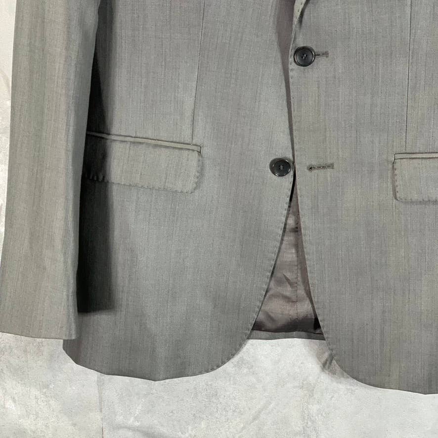 ZARA MAN Men's Grey Sharkskin Two-Button Suit Jacket SZ 42