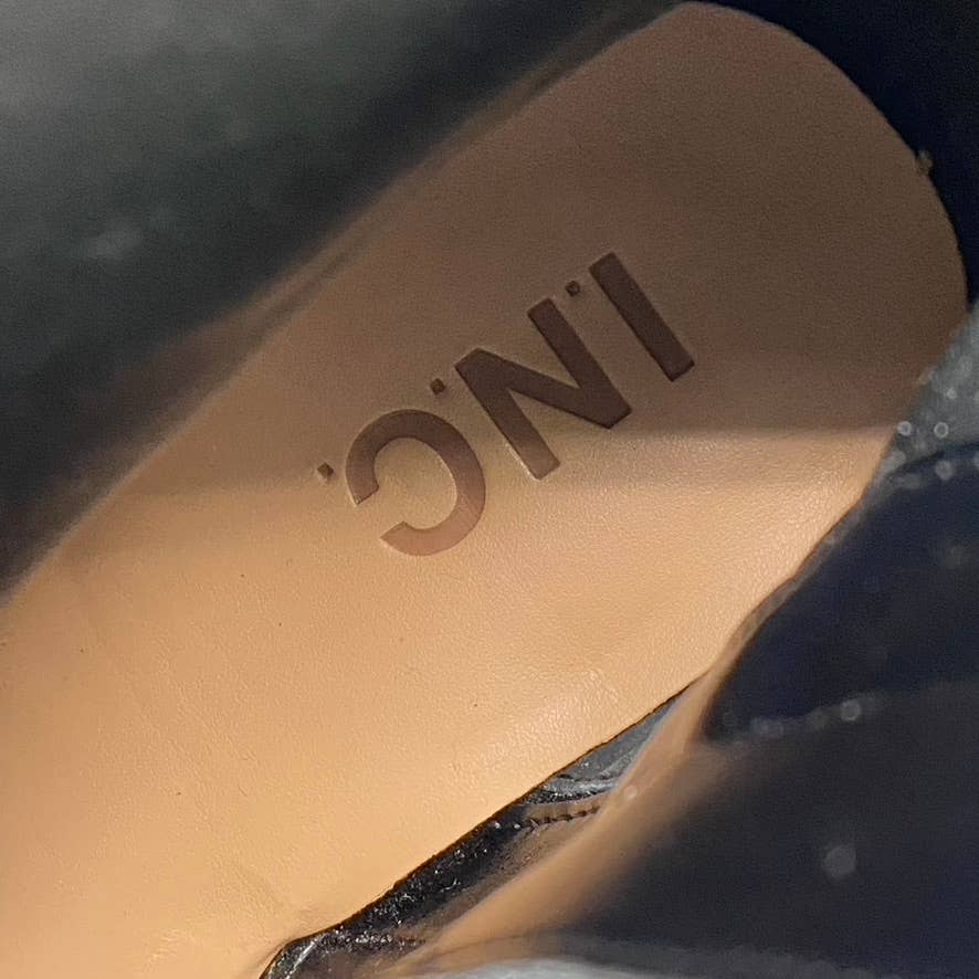 INC INTERNATIONAL CONCEPTS Women's Black Dasha Square-Toe Block-Heel Boots SZ 8