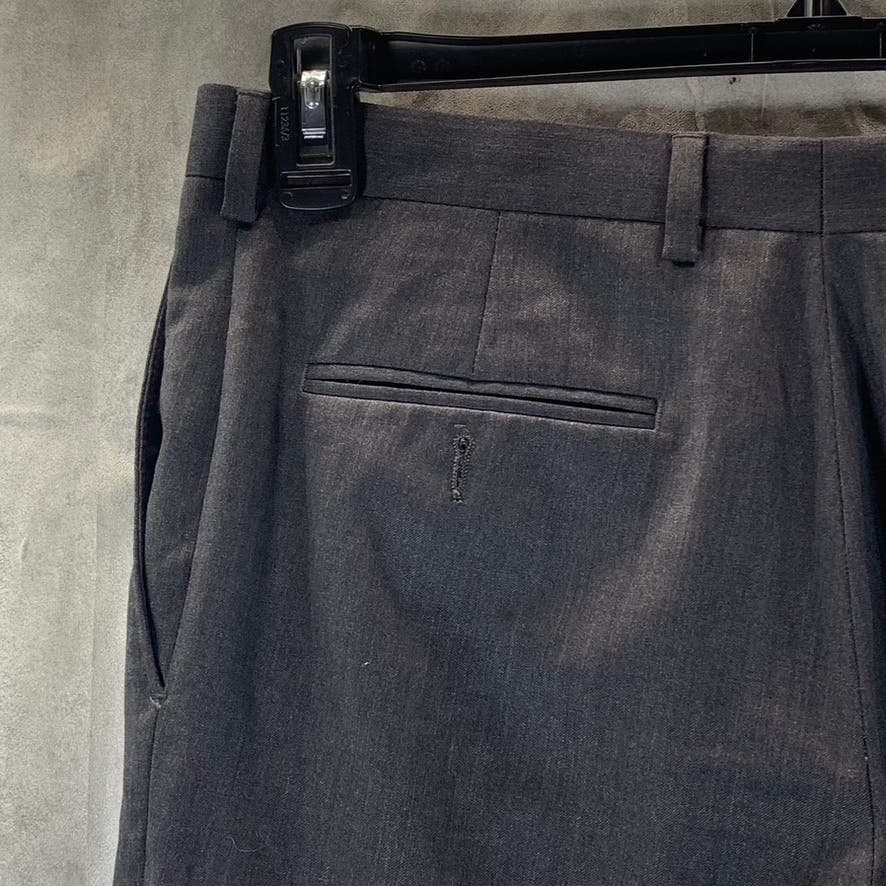 MICHAEL KORS Men's Charcoal Modern-Fit Wool Flat front Suit Pants SZ 32
