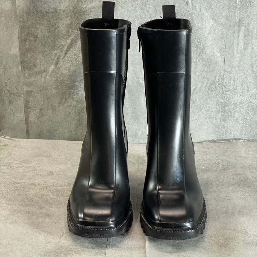 INC INTERNATIONAL CONCEPTS Women's Black Everett Luge Sole Block-Heel Rain Boots