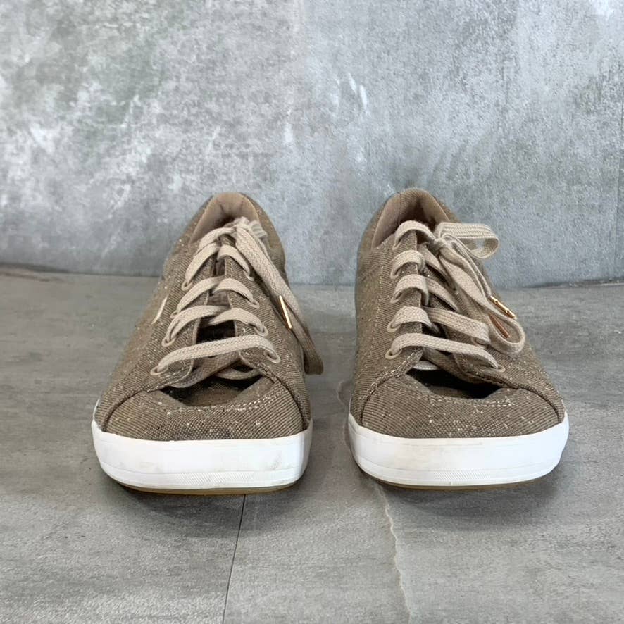 KEDS Women's Tan Center II Marled Memory Foam Lace-Up Sneakers SZ 7