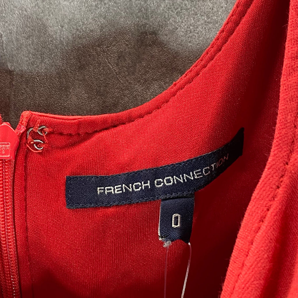 FRENCH CONNECTION Women's Scarlet V-Neck Cap-Sleeve Mini Dress SZ 0