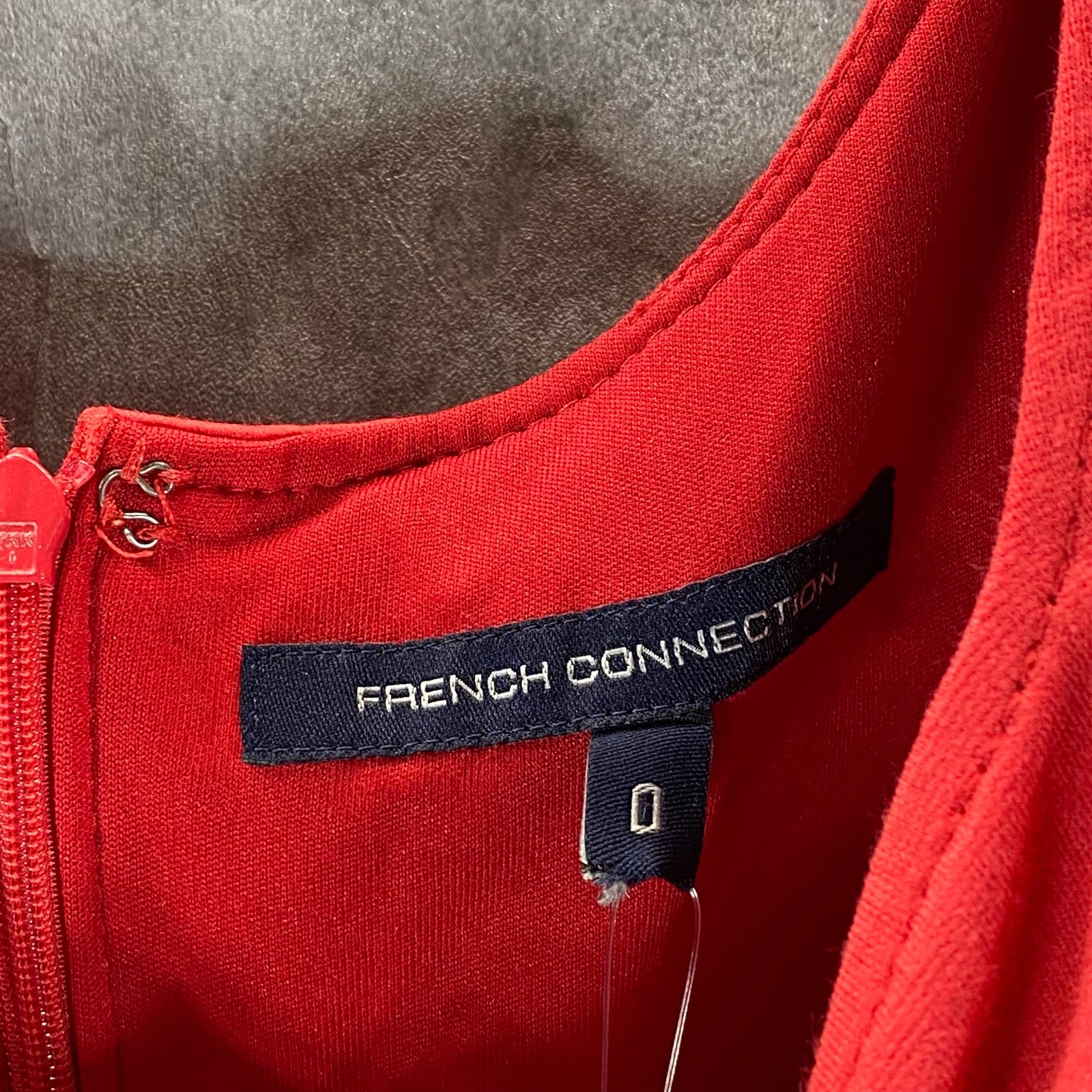 FRENCH CONNECTION Women's Scarlet V-Neck Cap-Sleeve Mini Dress SZ 0