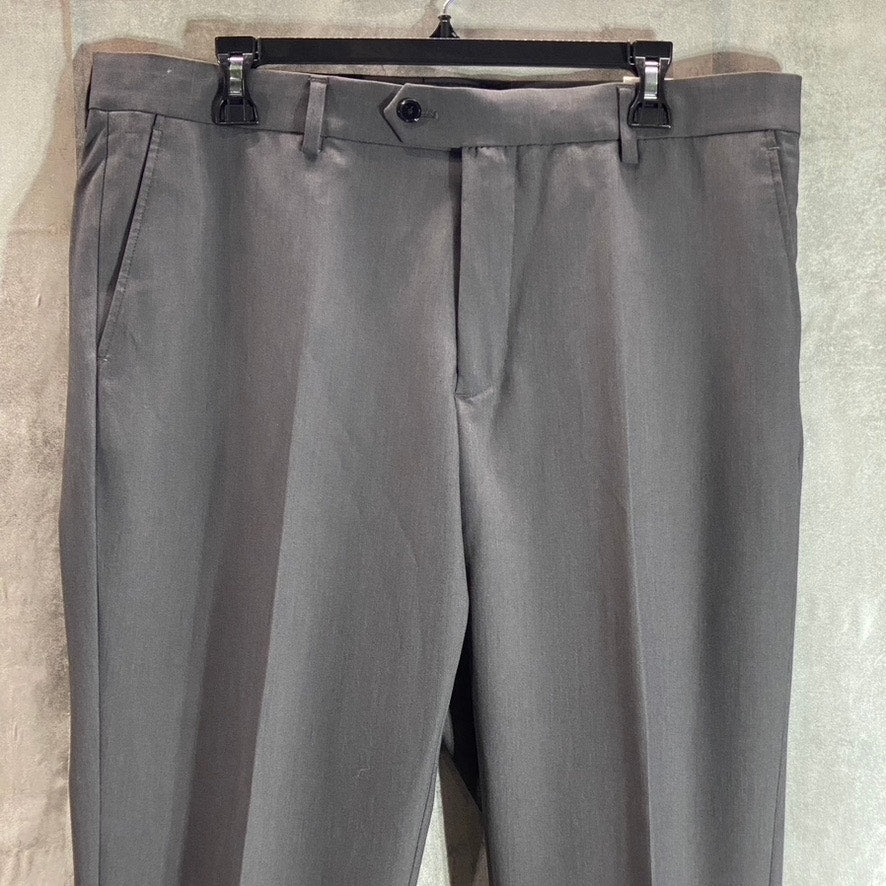 THE SAVILE ROW COMPANY Men's Gray Brixton Flat Front Suit Pants SZ 36