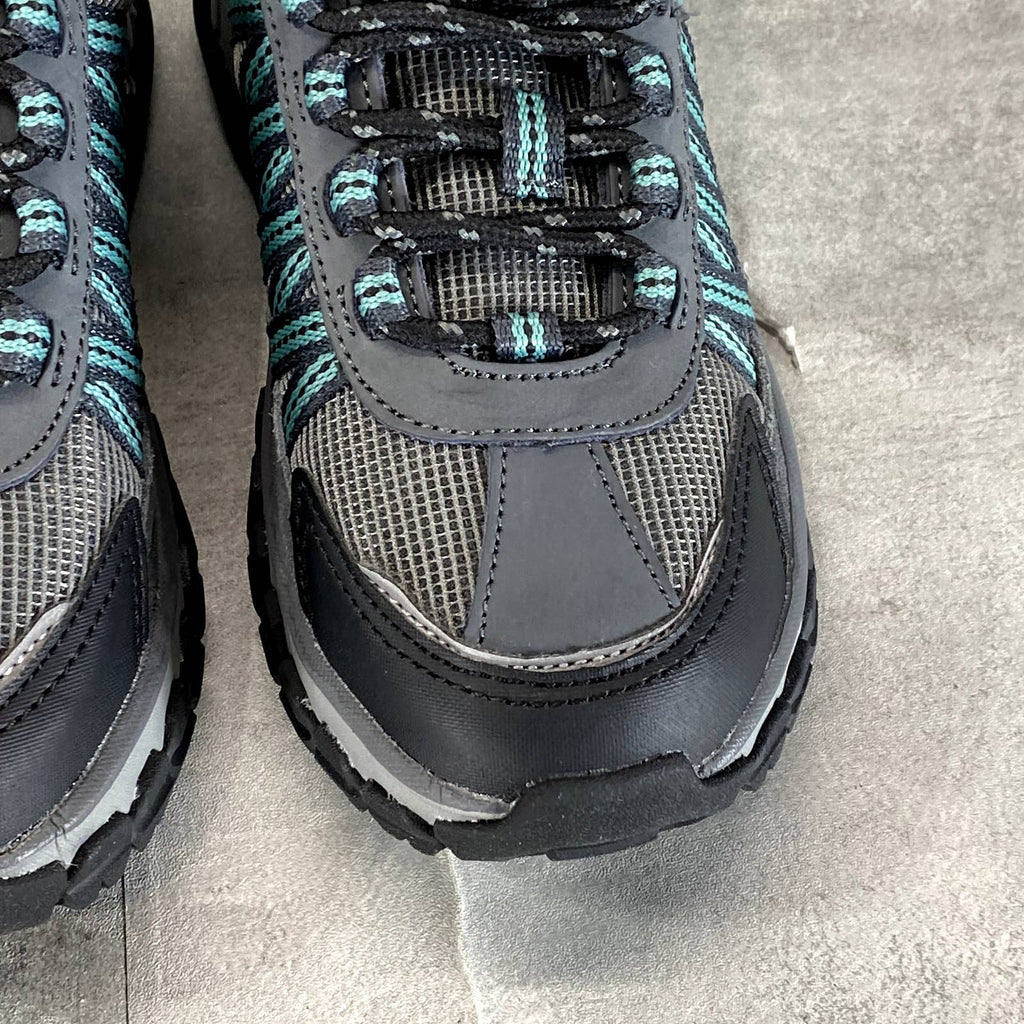 BASS OUTDOOR Women's Blue/Grey Peak Webbing Lace-Up Mid Hiker Boots SZ 5