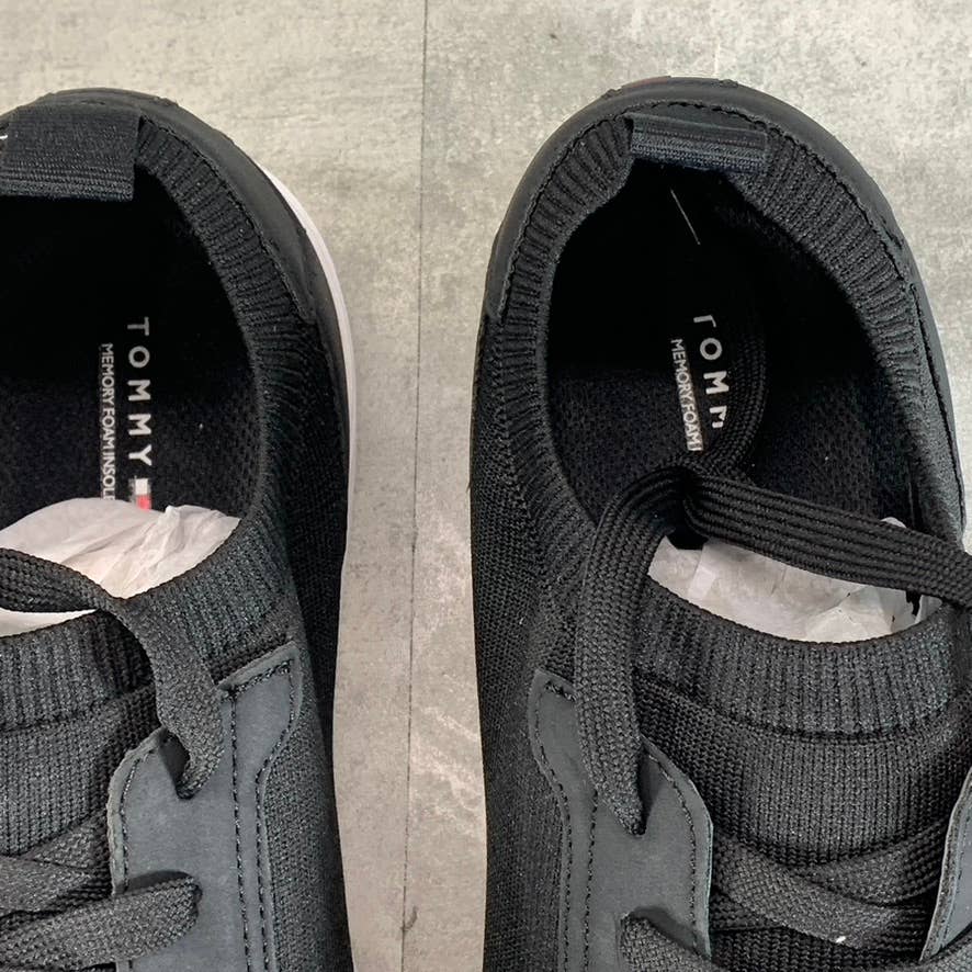 TOMMY HILFIGER Men's Black Nikano Memory Foam Lace-Up Sneakers SZ 11.5