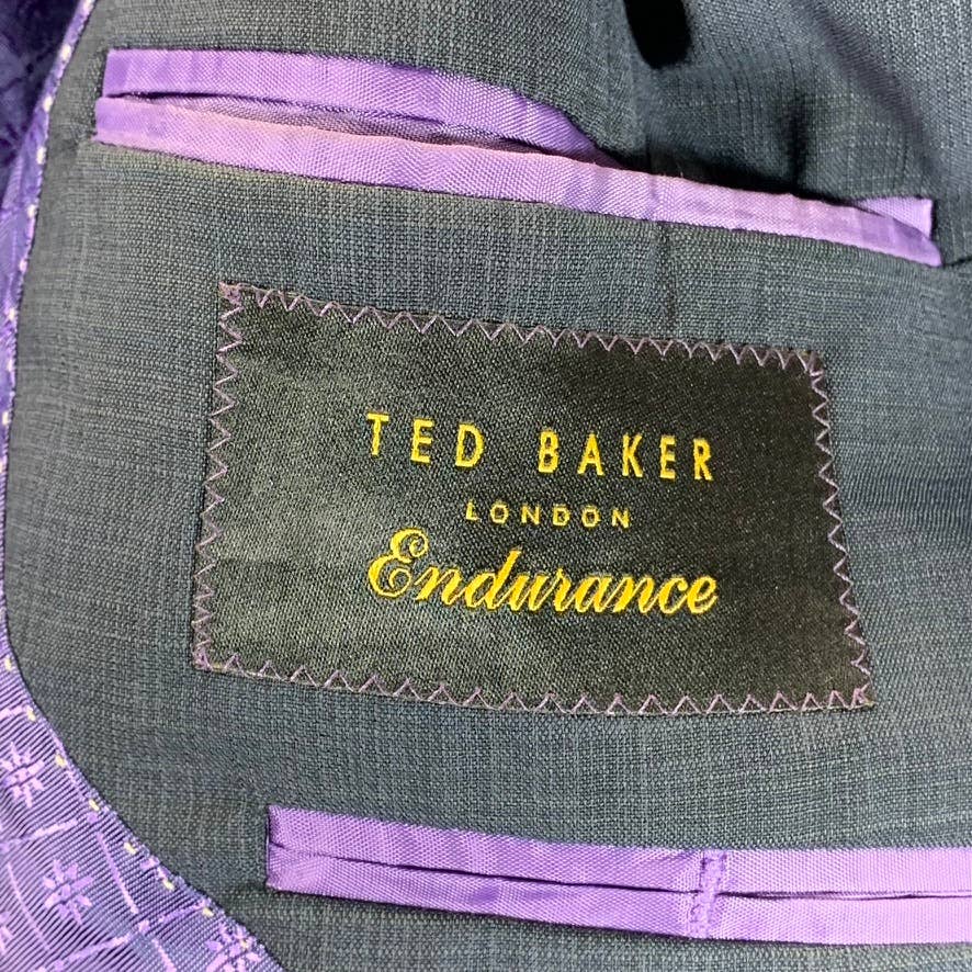 TED BAKER LONDON Men's Navy Endurance Regular-Fit Wool Two-Button Jacket SZ 40R