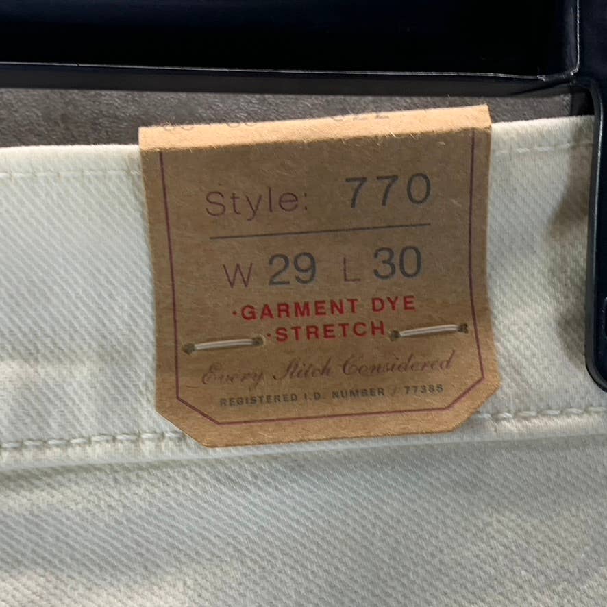 J.CREW Men's Beige 770 Garment Dye Stretch Straight-Fit Pants SZ 29X30