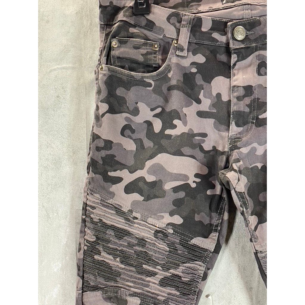 SPARK Men's Gray Camo Print Double Knee Pants SZ 32X32