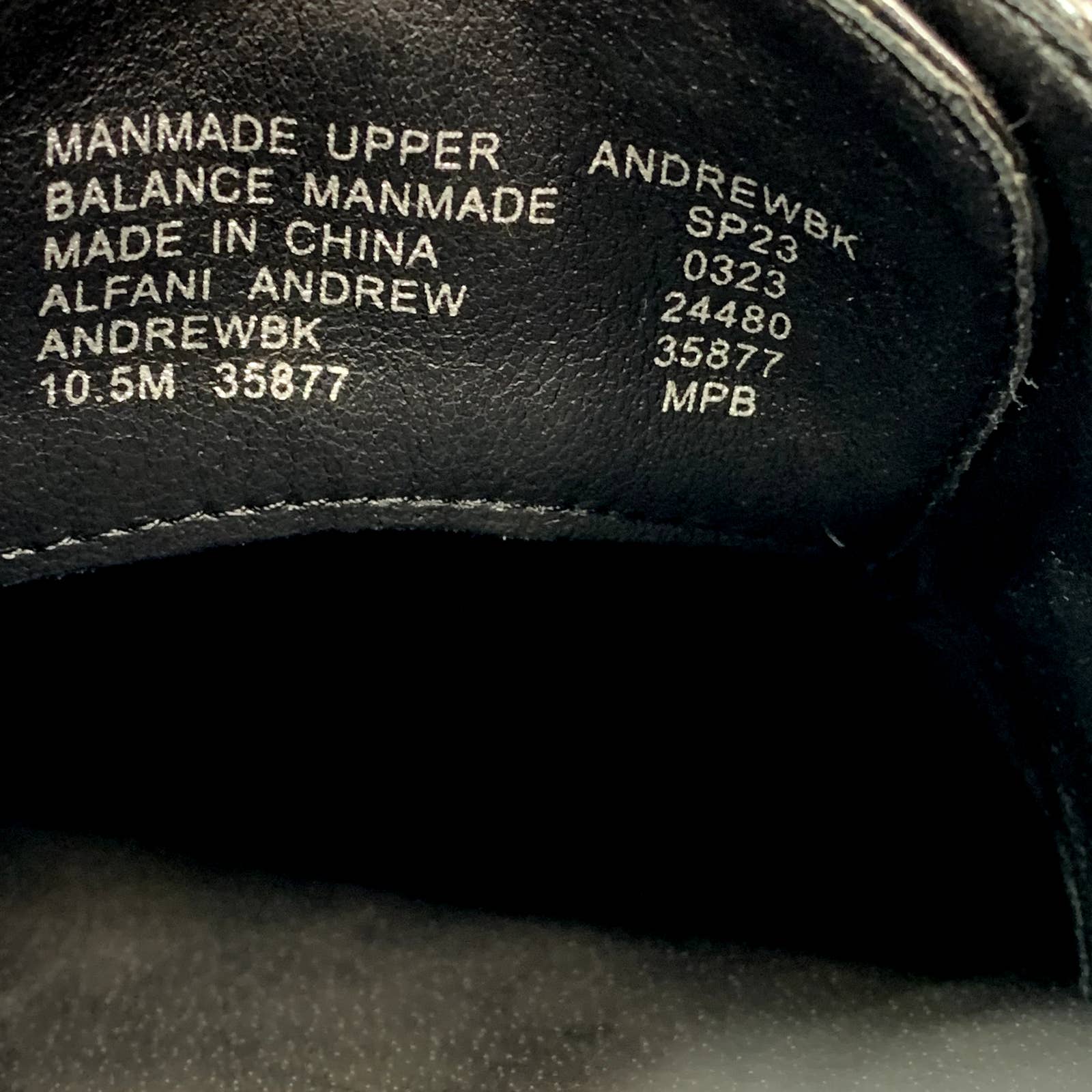 ALFANI Men's Black Faux-Leather Andrew Plain-Toe Lace-Up Derbys SZ 10.5