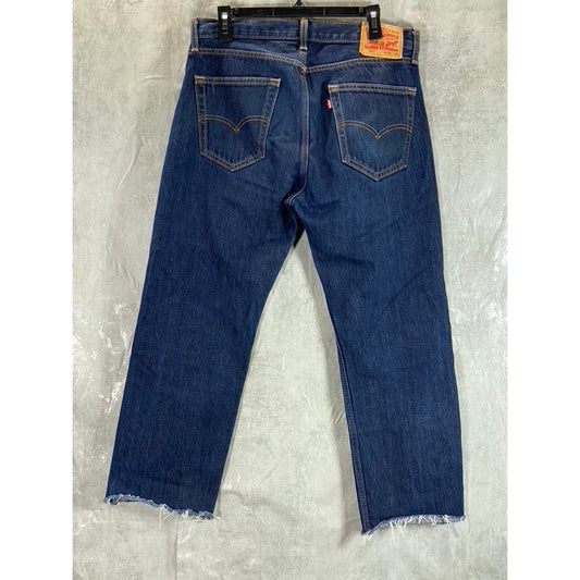LEVI'S Men's Medium Wash 505 Regular-Fit Straight-Leg Denim Jeans SZ 34X30
