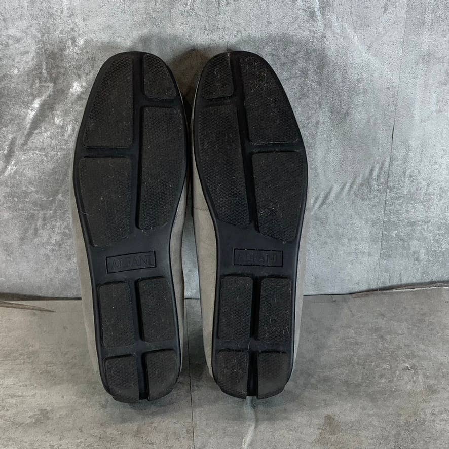 ALFANI Men's Light Grey Egan Faux-Suede Slip-On Moc-Toe Driver Loafers SZ 9