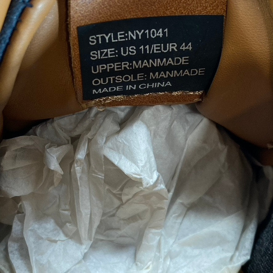 NEW YORK & COMPANY Men's Navy Fabric Dixon Round-Toe Lace-Up Sneakers SZ 11