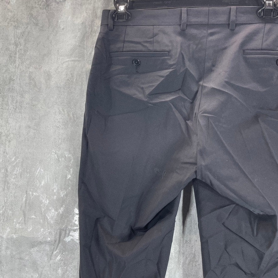 BAR III Men's Charcoal Solid Skinny-Fit Wrinkle-Resistant Wool Pants SZ 34X34