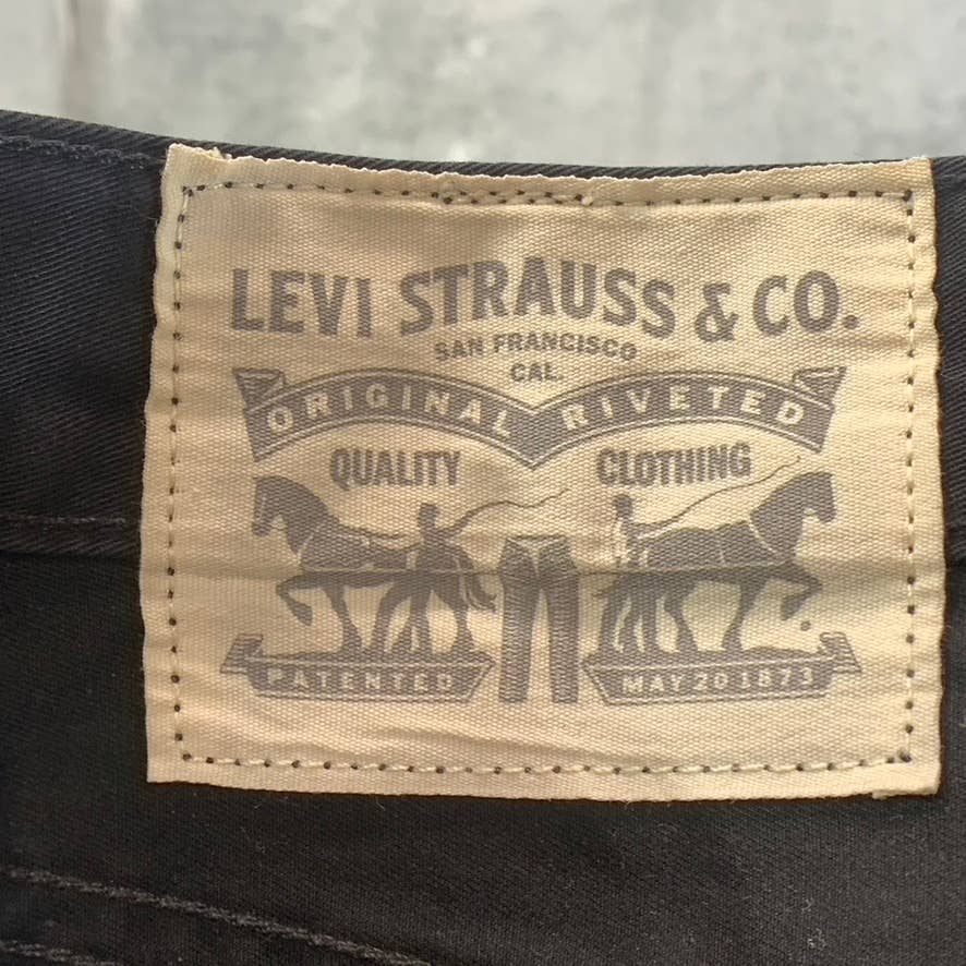 LEVI'S Men's Deep Black Slim-Fit Jeans SZ 33X30