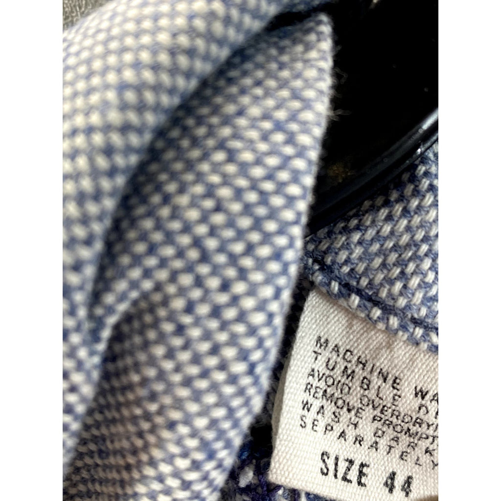 MAVERICK BLUE BELL Men's Vintage Light Blue Textured Button-Up Denim Jacket SZ44