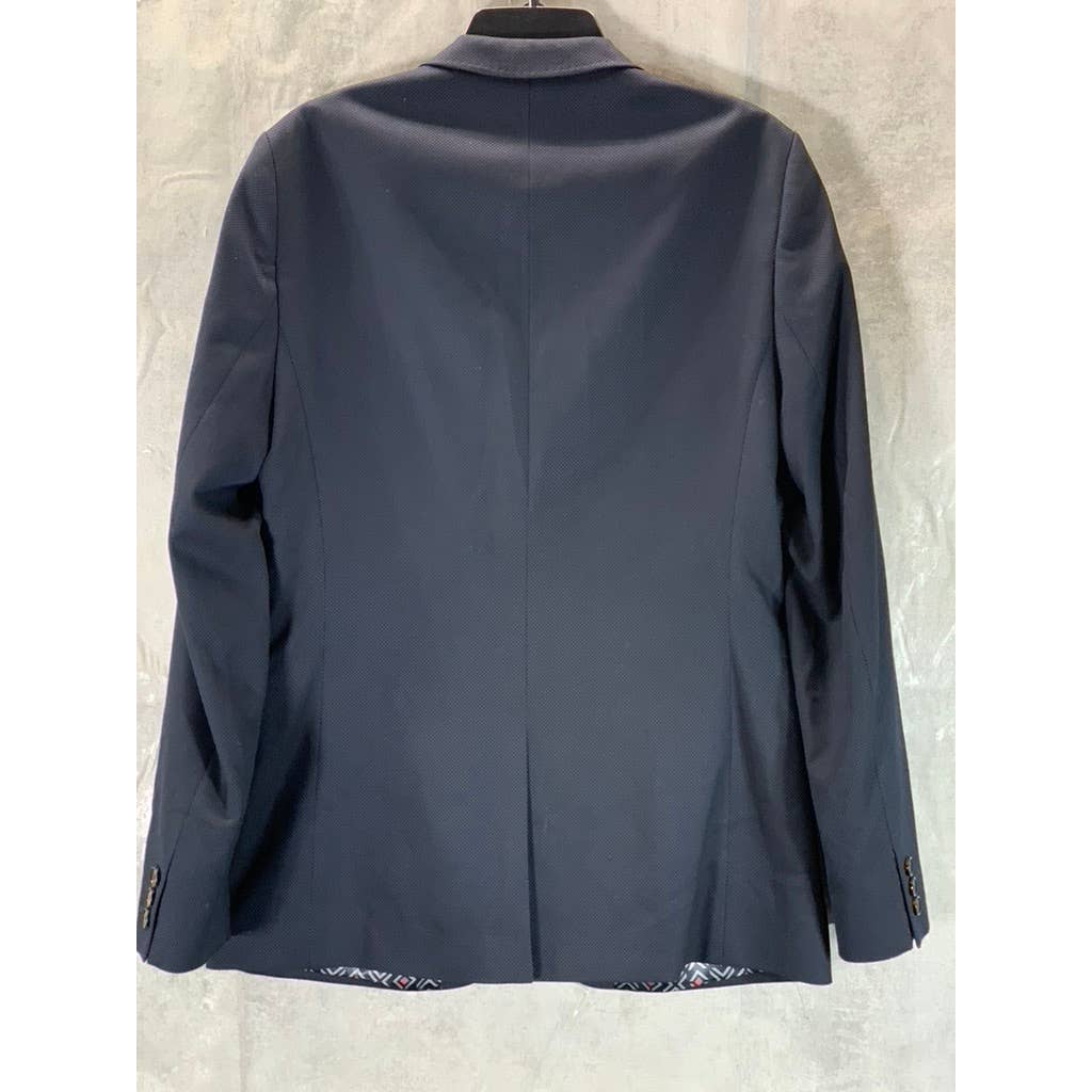 TED BAKER Men's Navy Hemsby Slim-Fit Textured Two-Button Suit Jacket SZ 3(US38)