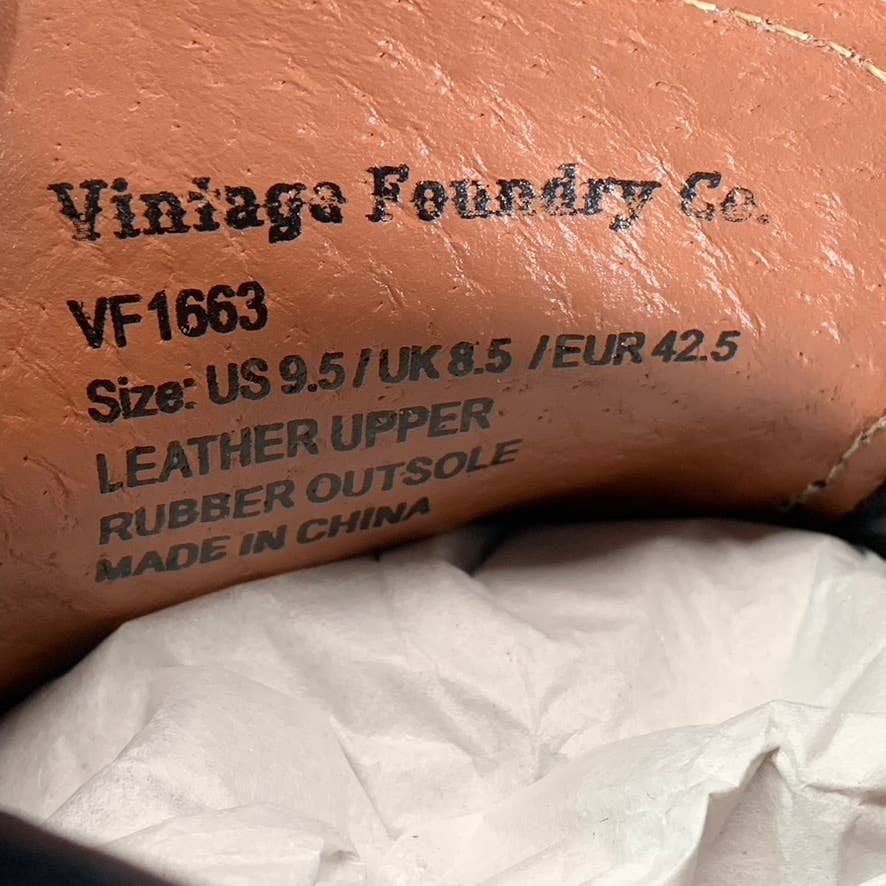 VINTAGE FOUNDRY CO. Men's Black Leather Rawson Slip-On Loafers SZ 9.5