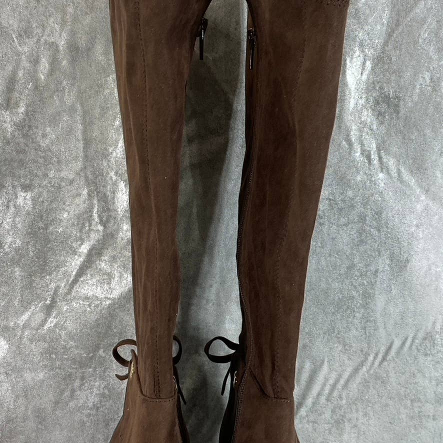 CHATRTER CLUB Women's Chocolate Jaccque Almond-Toe Block-Heel Tall Boots SZ 7