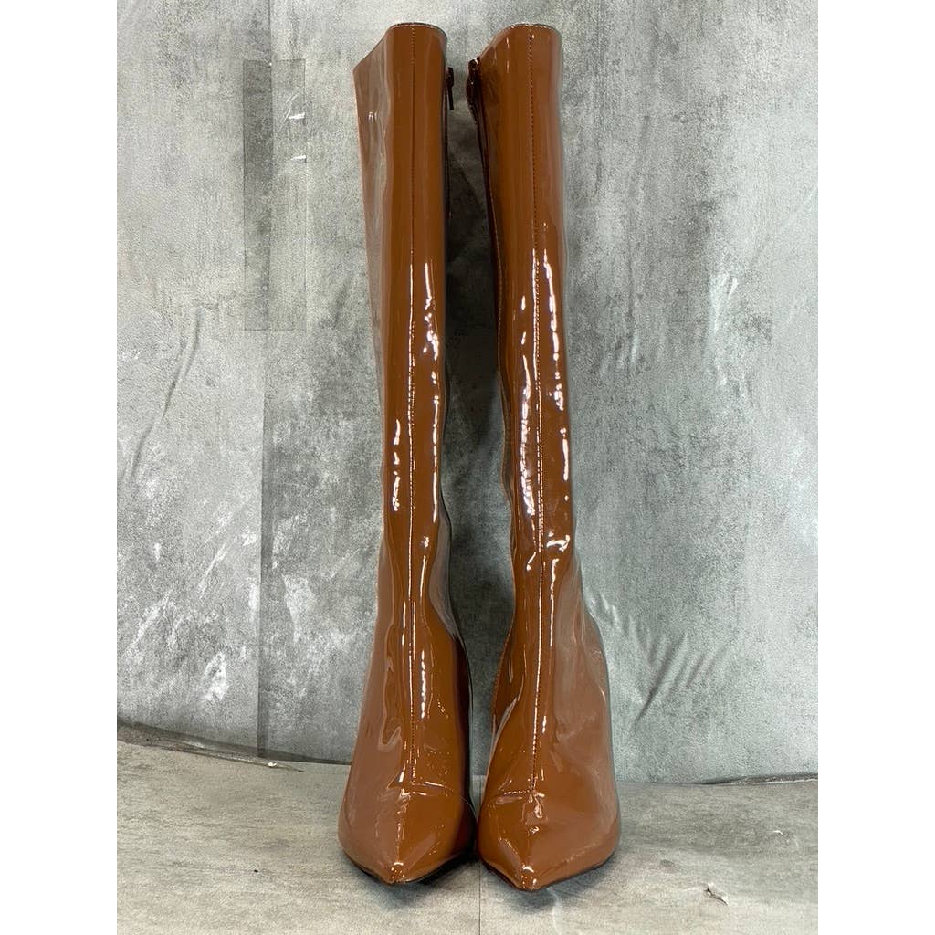 INC INTERNATIONAL CONCEPTS Women's Cognac Rajel Knee-High Pointed-Toe Boots SZ 7