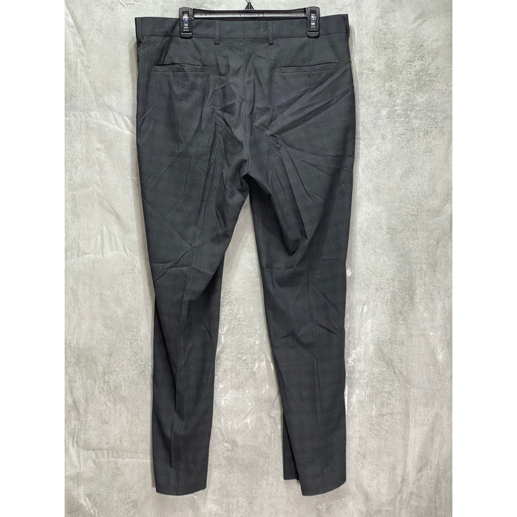 REACTION KENNETH COLE Gray Mini Check Pants SZ 35X32