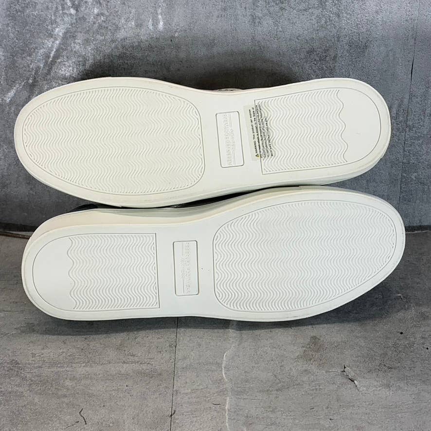 RESERVED FOOTWEAR NEW YORK Men's Gray Faux-Leather Kona Lace-Up Boat Shoe SZ10.5