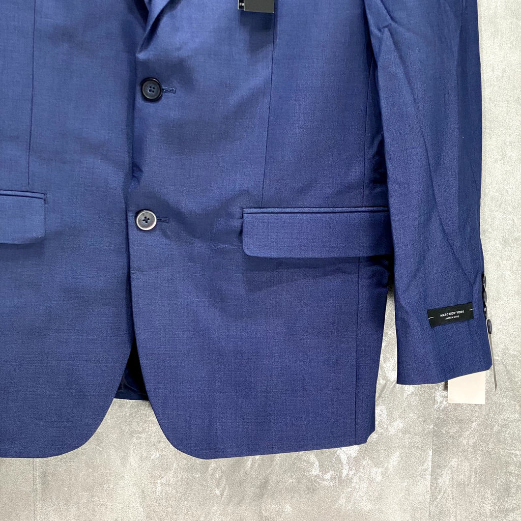MARC NEW YORK Regular Navy Modern-Fit Two-Button Front Suit Jacket SZ 38R