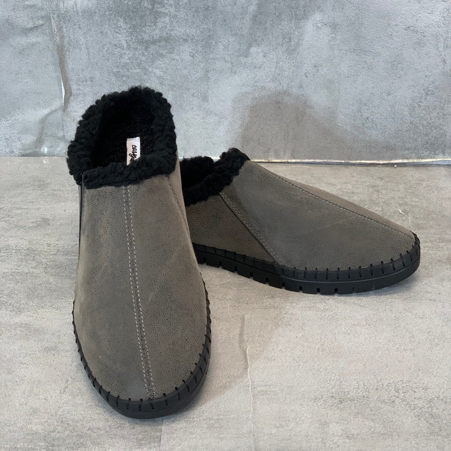 EASY STREET Grey Praire Comfort Faux Fur Round-Toe Slip-On Mules SZ 9.5