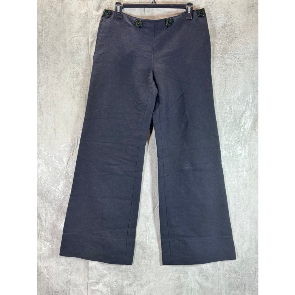 PAUL SMITH Women's Navy Vintage Navy Sailor Wide Leg Pants SZ 42(US 6)