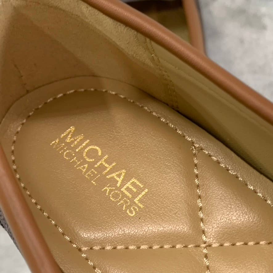 MICHAEL MICHAEL KORS Women's Brown MK Logo Juliette Moc-Toe Loafer Flats SZ 6.5