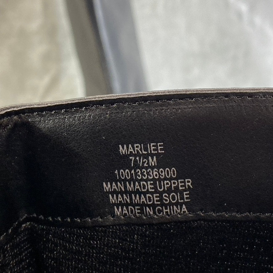 STYLE & CO Women's Black Marliee Full Side-Zip Round-Toe Tall Riding Boots SZ7.5